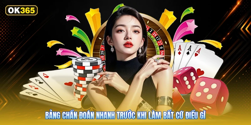 Bảng chẩn đoán nhanh trước khi làm bất cứ điều gì